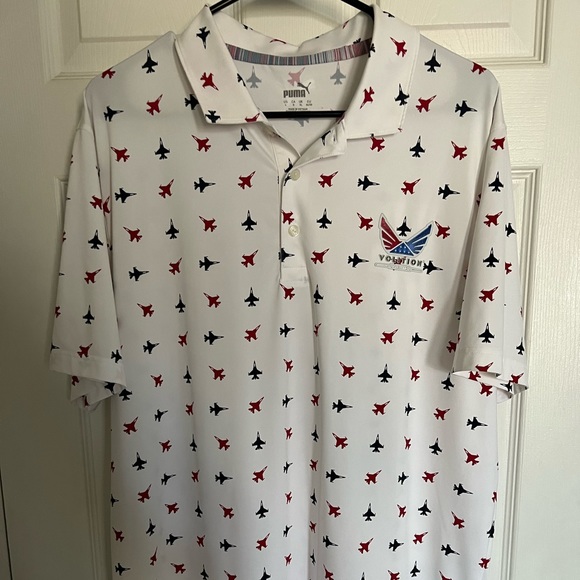 puma fighter jet golf shirt